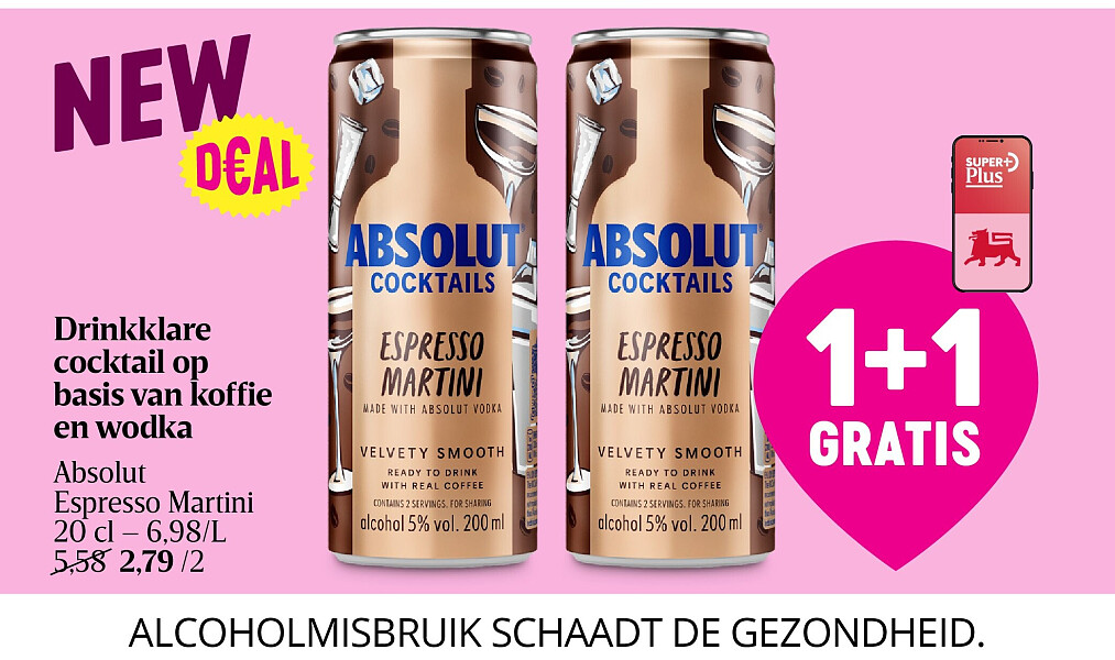 Drinkklare cocktail op basis van koffie en wodka