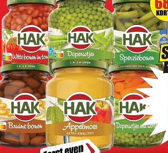 Hak groente of appelmoes