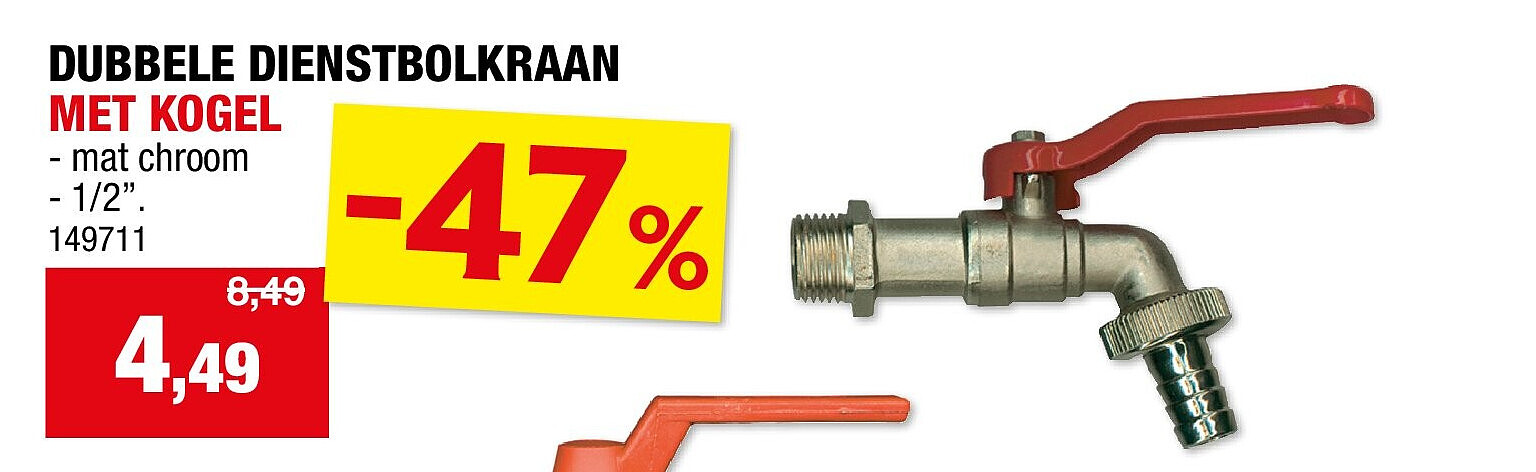 DUBBELE DIENSTBOLKRAAN MET KOGEL