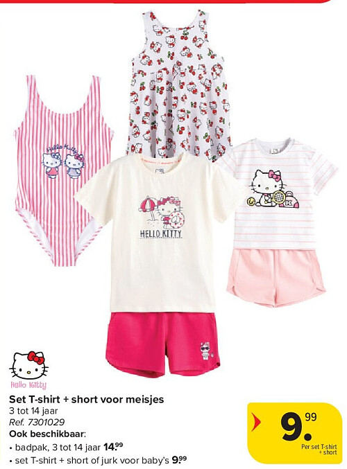 Set T-shirt + short voor meisjes
