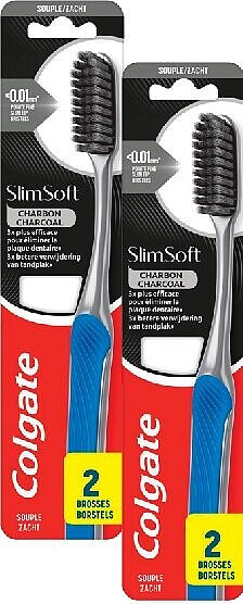 Brosse à dents SlimSoft charbon souple Colgate