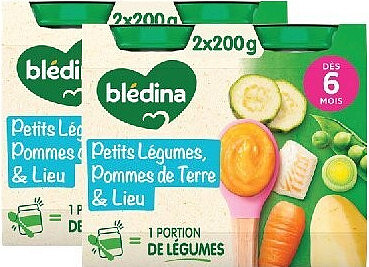Petits pots petits légumes pommes de terre & lieu Blédina