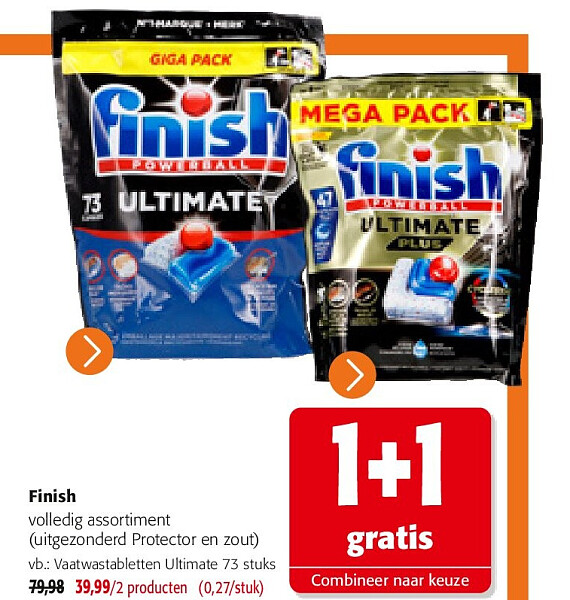Finish Vaatwastabletten Ultimate 73 stuks
