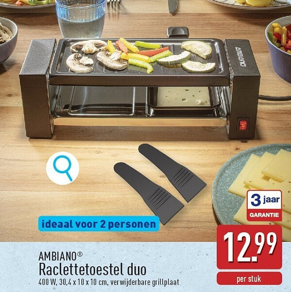 Raclettetoestel duo