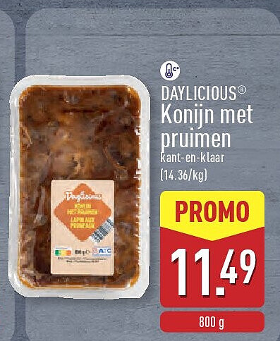 Konijn met pruimen