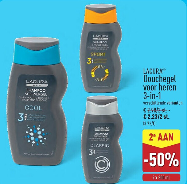 Douchegel voor heren 3-in-1