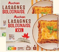 Lasagnes à la bolognaise XXL surgelées Auchan
