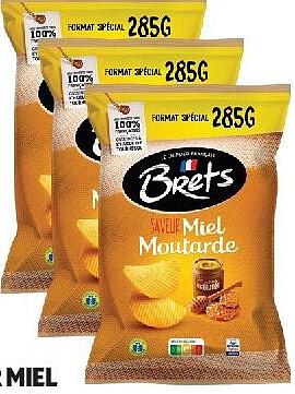 Chips saveur miel moutarde Brets 285 g