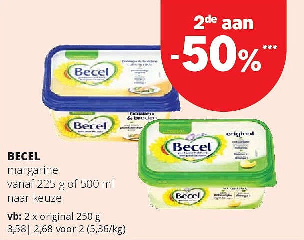 BECEL margarine vanaf 225 g
