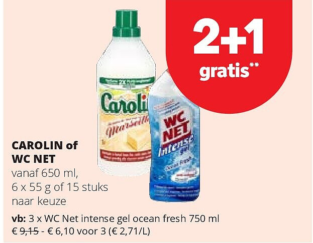 WC Net intense gel ocean fresh 750 ml