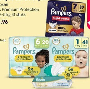 Pampers en Ninjamas luiers, luierbroekjes en doekjes