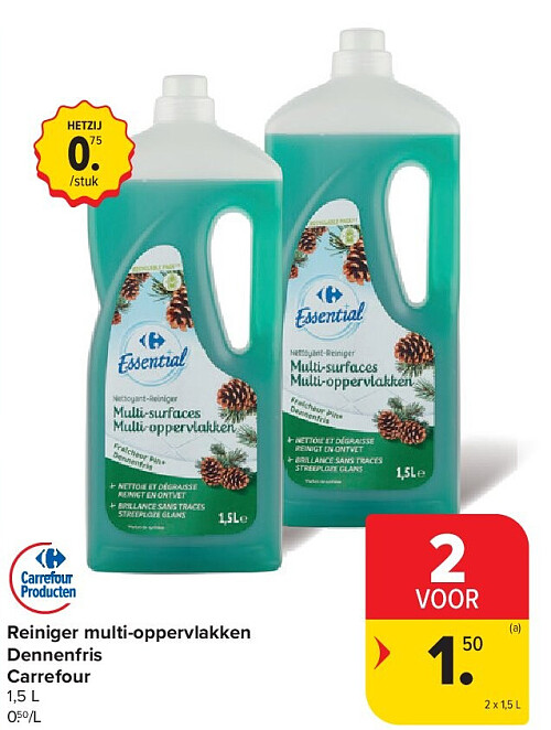 Reiniger multi-oppervlakken Dennenfris Carrefour