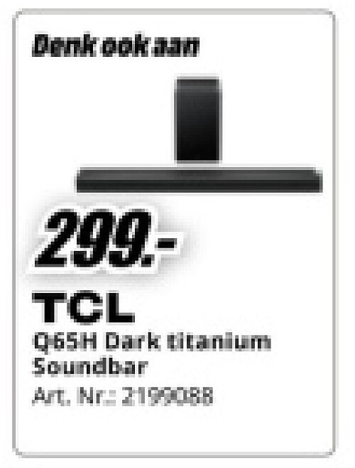TCL Q65H Dark titanium Soundbar