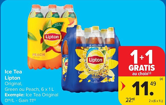 Ice Tea Lipton 2 x (6 x 1 L)