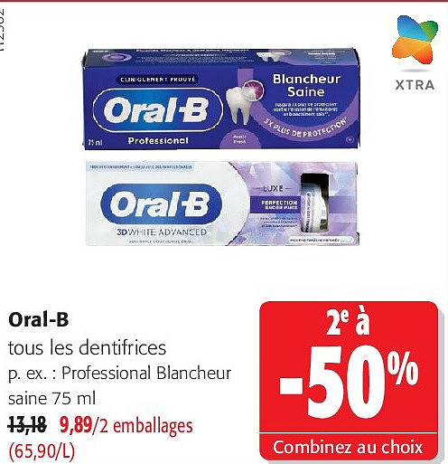 Oral-B tous les dentifrices
