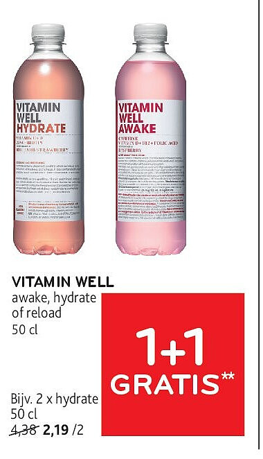 VITAMIN WELL awake, hydrate of reload 50 cl