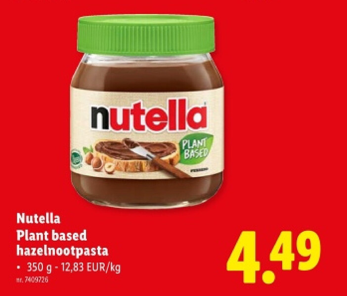 Plant based hazelnootpasta