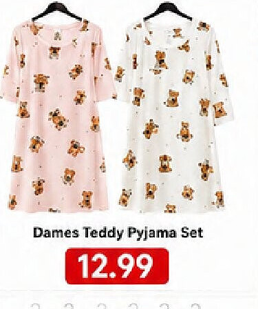 Dames Teddy Pyjama Set