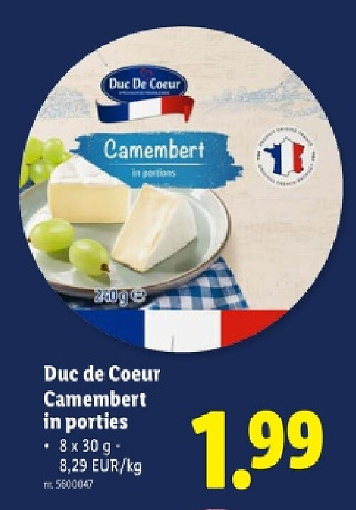 Camembert in porties