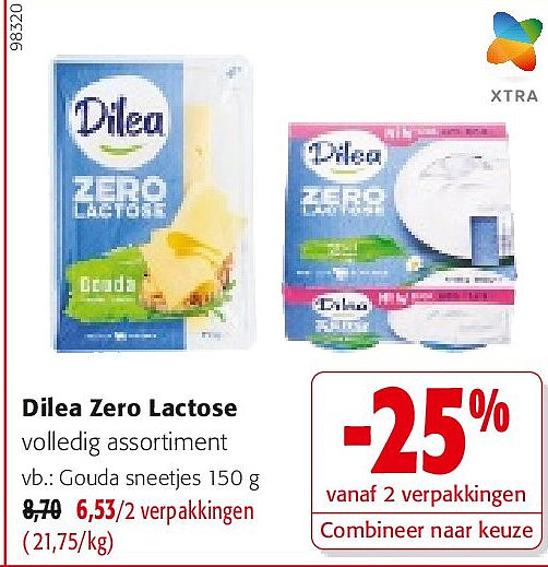 Dilea Zero Lactose Gouda sneetjes 150 g