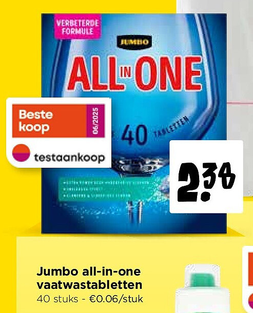 Jumbo all-in-one 4 rollen - €0.71/rol vaatwastabletten