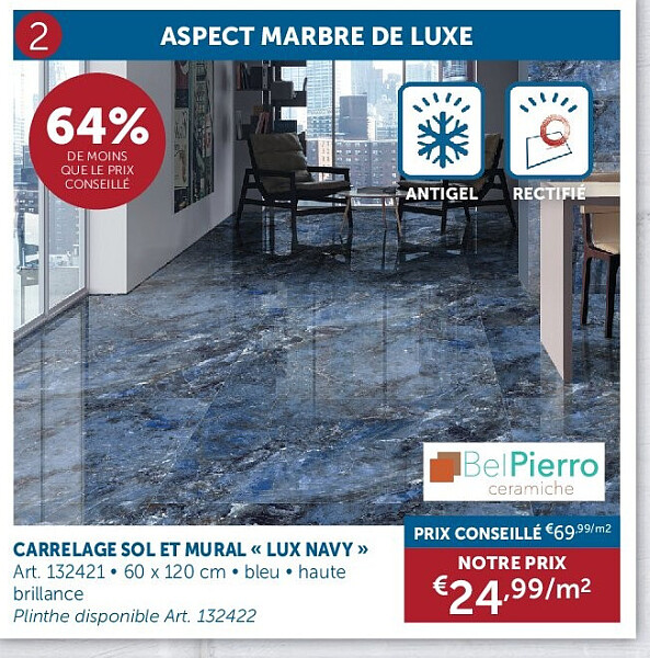 CARRELAGE SOL ET MURAL « LUX NAVY »