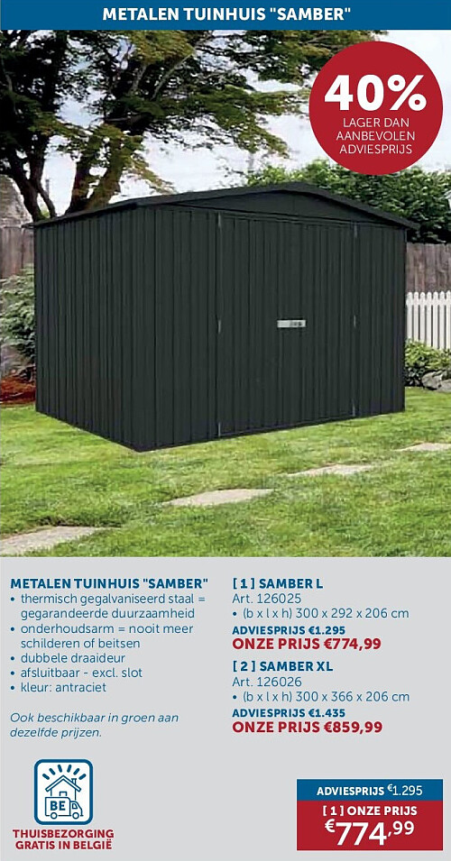 METALEN TUINHUIS "SAMBER"
