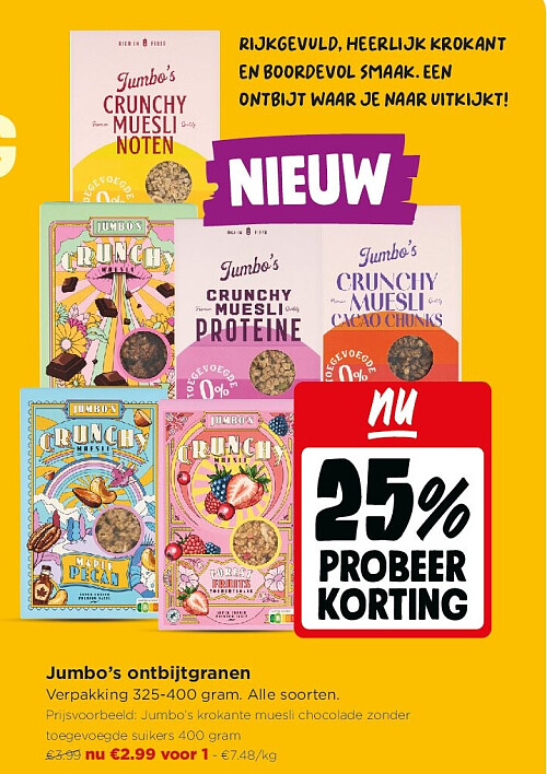 Jumbo’s ontbijtgranen