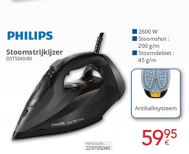 Philips Stoomstrijkijzer DST5040/80