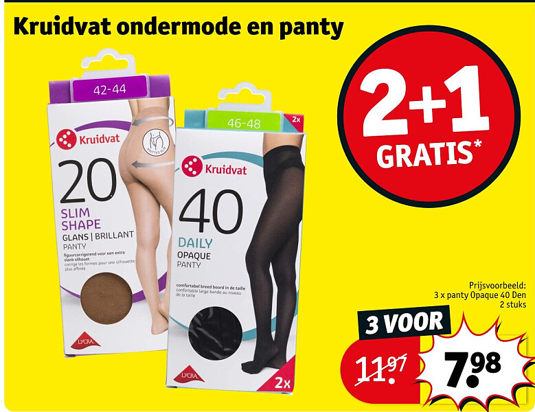 Kruidvat ondermode en panty