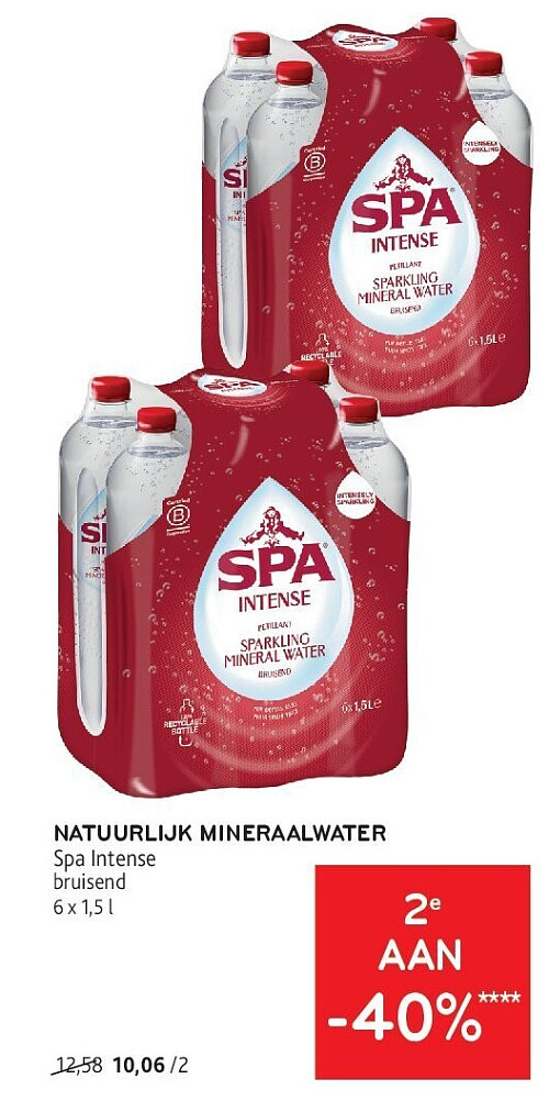 NATUURLIJK MINERAALWATER Spa Intense bruisend 6 x 1,5 l