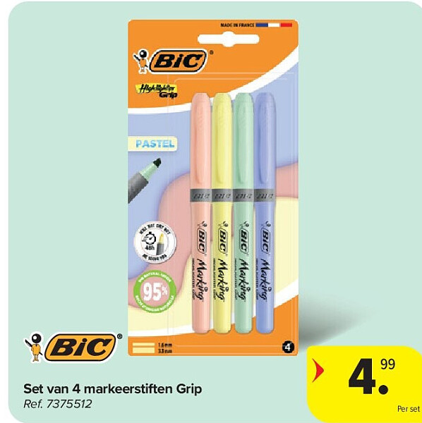 Set van 4 markeerstiften Grip
