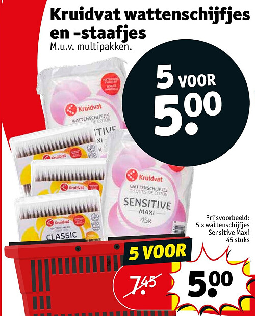 Kruidvat wattenschijfjes en -staafjes