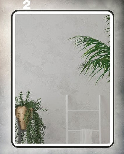 SPIEGEL MET LED-VERLICHTING 80 x 60 cm