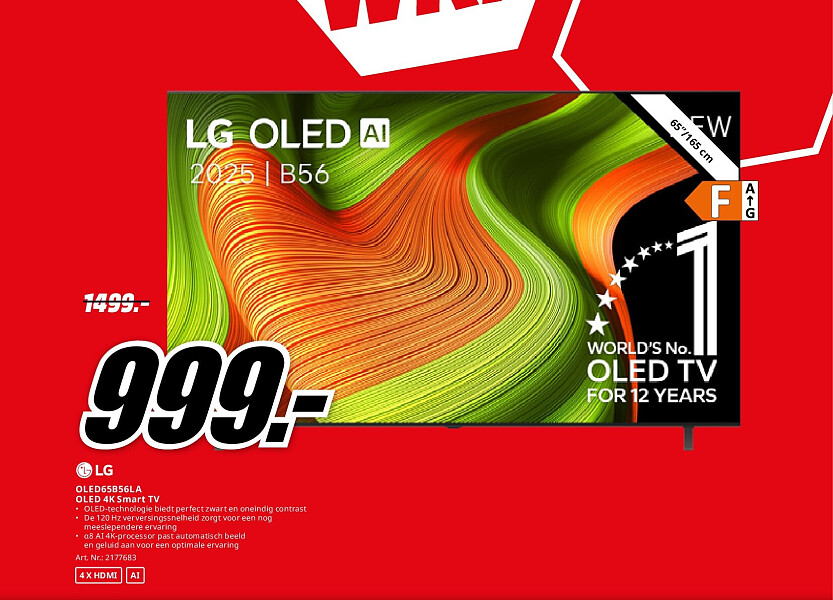 LG OLED65B56LA OLED 4K Smart TV