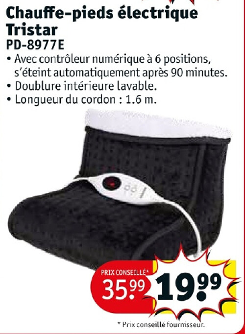 Chauffe-pieds électrique Tristar PD-8977E