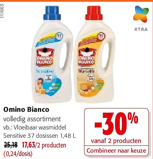 Omino Bianco Vloeibaar wasmiddel Sensitive 37 dosissen 1,48 L
