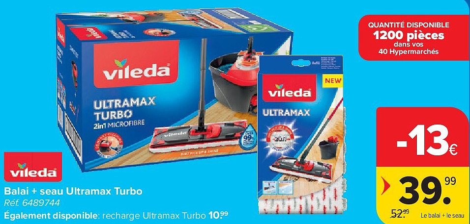 Balai + seau Ultramax Turbo