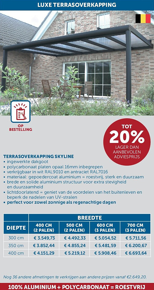 TERRASOVERKAPPING SKYLINE