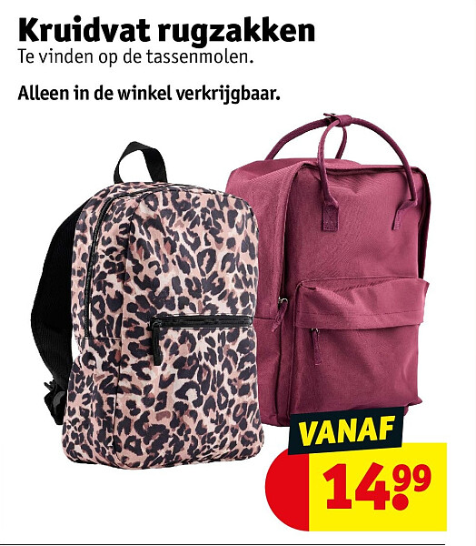 Kruidvat rugzakken