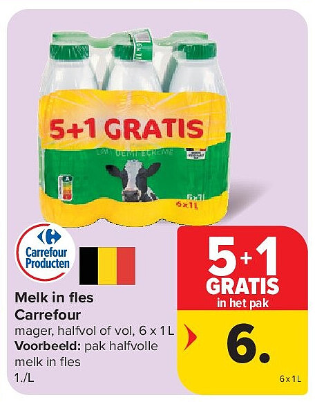 Melk in fl es Carrefour