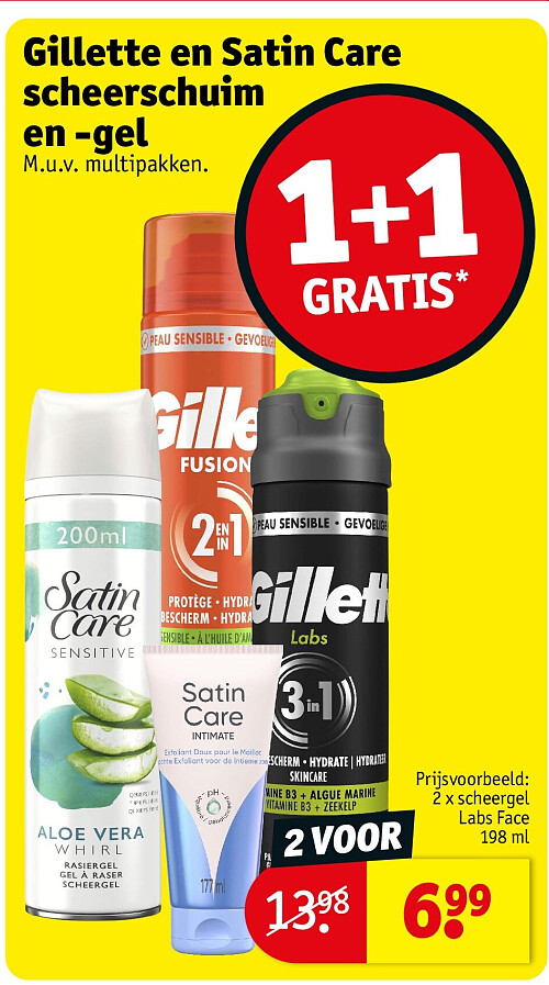 Gillette en Satin Care scheerschuim en -gel