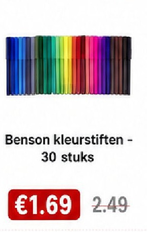 Benson kleurstiften - 30 stuks