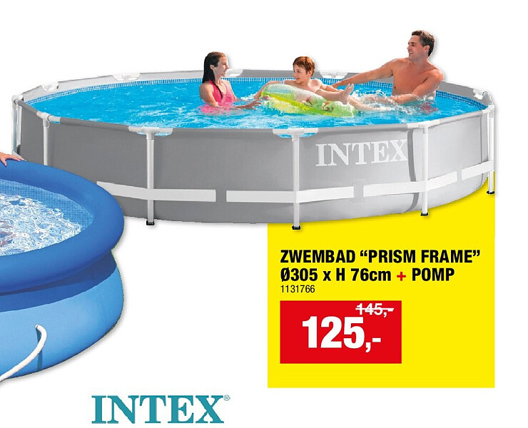 ZWEMBAD “PRISM FRAME” Ø305 x H 76cm + POMP