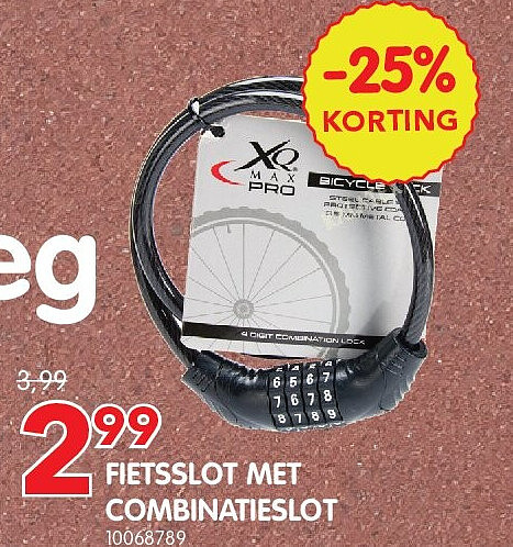 FIETSSLOT MET COMBINATIESLOT