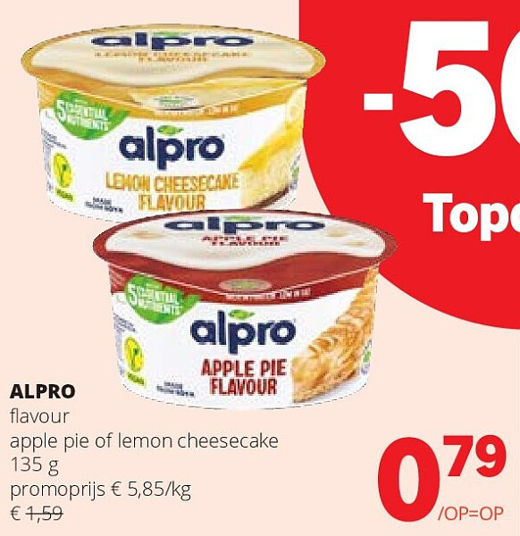 ALPRO flavour apple pie of lemon cheesecake 135 g