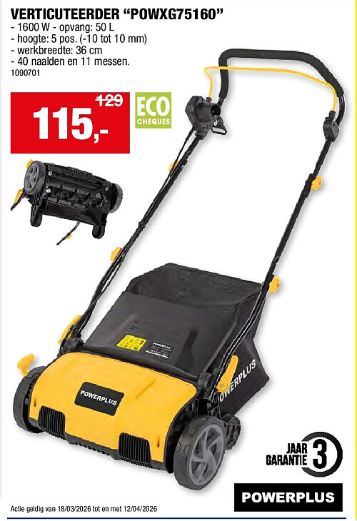 VERTICUTEERDER “POWXG75160”