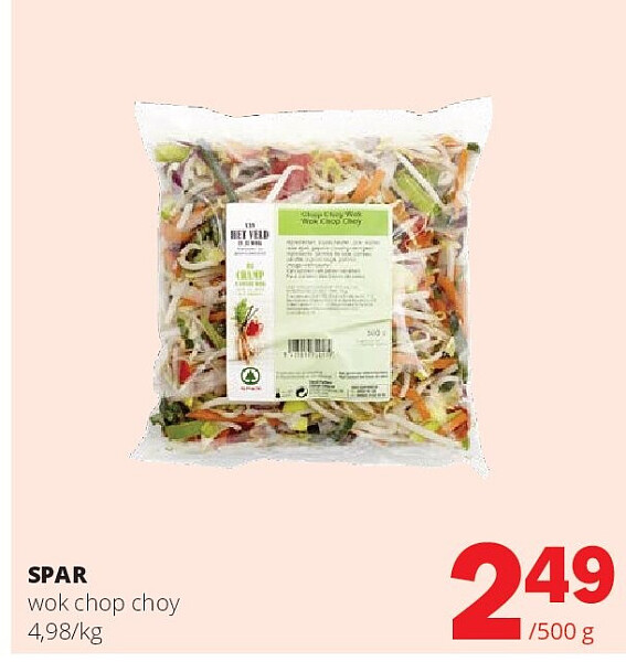 SPAR wok chop choy