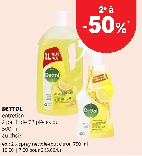 DETTOL spray nettoie-tout citron 750 ml