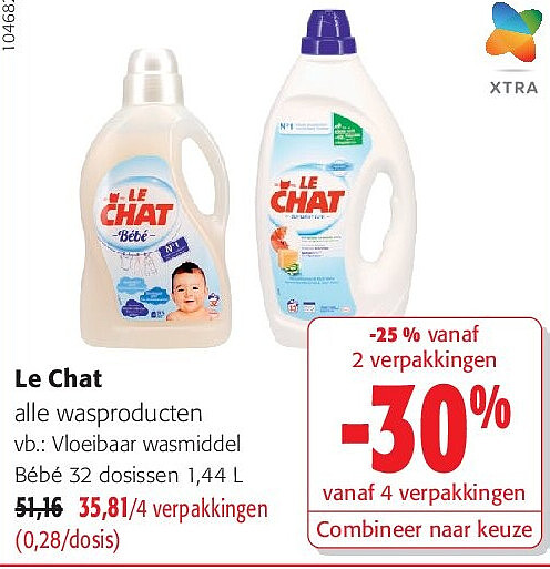 Le Chat Vloeibaar wasmiddel Bébé 32 dosissen 1,44 L